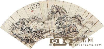 王同愈 山居图 扇面 18×50cm