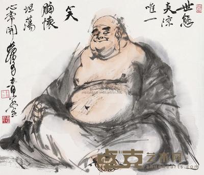 黄胄 胸怀坦荡 镜心 44×51cm