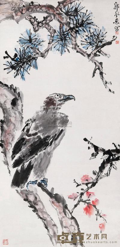 郭风惠 松鹰图 立轴 139×68cm