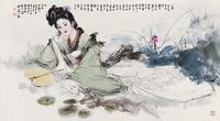 白伯骅 2004年作 宋人词意图 立轴