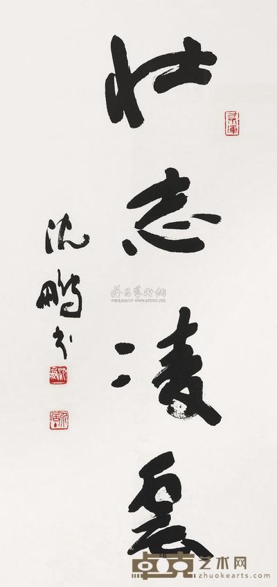 沈鹏 书法“壮志凌云” 镜心 93×43cm