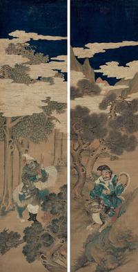 佚名 伏虎图 立轴