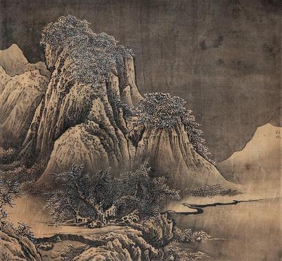郭纯 雪景寒林 立轴