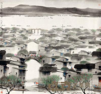 杨明义 2010年作 湖山信是江南美 镜心 89×96cm