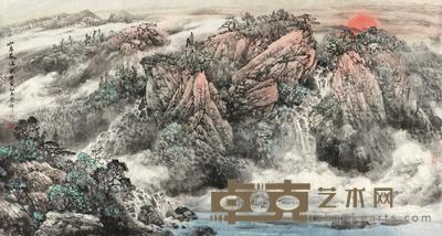 师恩钊 2010年作 山居晨沐图 镜心 96×177cm