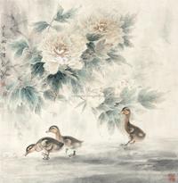 卢津艺 2007年作 花鸟 镜心