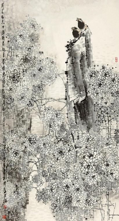 高学年 2007年作 菊花 镜心