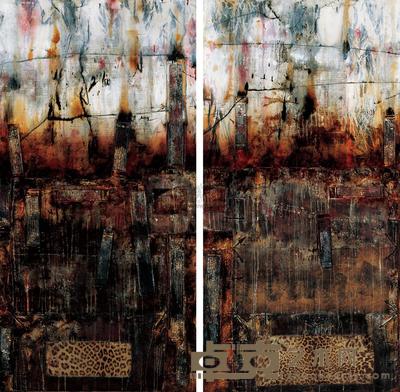 黄钢 2007年作 雪域佛经—传家至宝 200×200cm