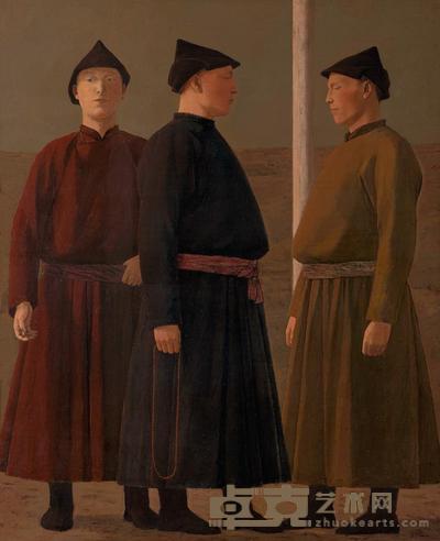 张正刚 1992年作 不列亚特的召唤之一 73×60cm