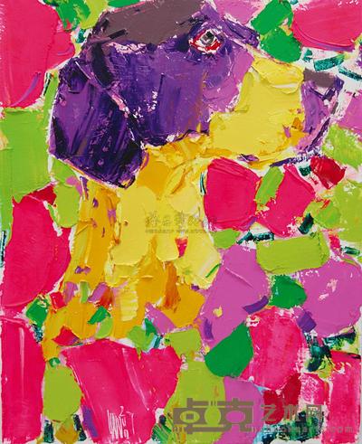 闫博 2007年作 狗 100×80cm