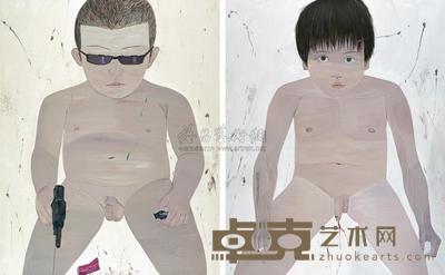 韦嘉 2006年作 早熟·早衰 150×120cm×2