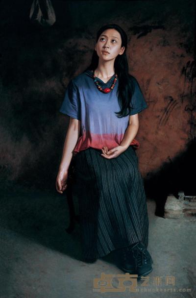 李彬 2010年作 戴红宝石项链的少女 150×100cm