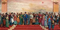 罗贻 1971年作 伟大的国家 伟大的人民