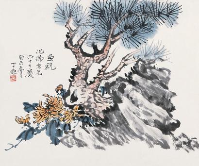 丁悚 花卉 （一幅）