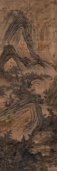 张修 山水立轴 （一幅）