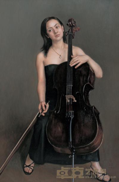 杨飞云 2004年作 大提琴手 146×97cm