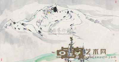吴冠中 1980年代作 玉龙雪山 95×180cm