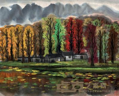 林风眠 枫林 41×50cm