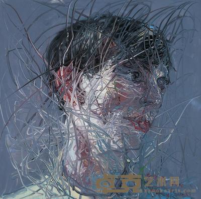 曾梵志 2005年作 无题 80×80cm