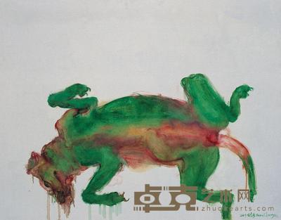 周春芽 2003年作 绿狗 90×115cm