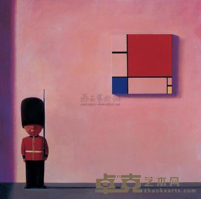 刘野 2001年作 蒙德里安在伦敦 150×150cm