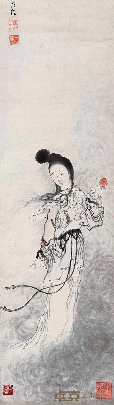 齐白石 献瑞图 立轴 115×32cm