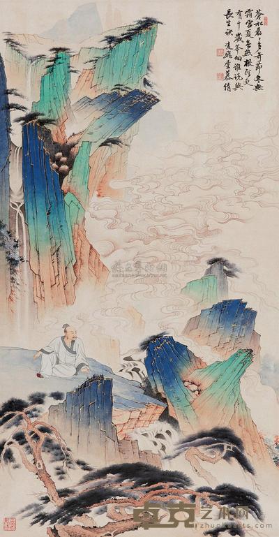 慕凌飞 观云图 立轴 90×47cm