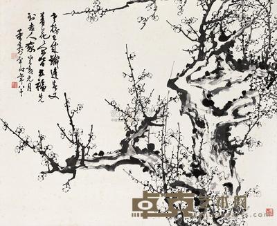 董寿平 1983年作 墨梅 立轴 76×93cm