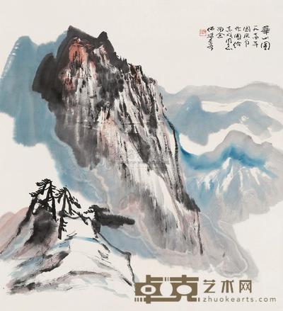 何海霞 1974年作 华山图 立轴 60×55cm