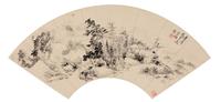 黄宾虹 闲居图 扇面