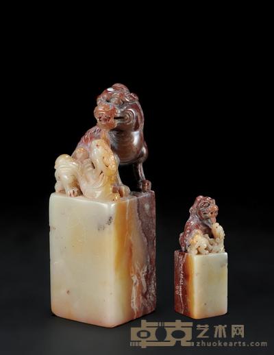 1942年作 齐白石 石可喻人 2.5×2.5×7.6cm