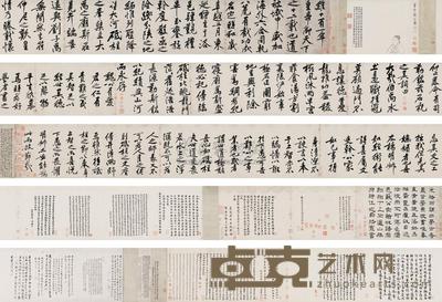黄庭坚 砥柱铭 手卷 书法37.6×824cm;题跋37.6×621cm