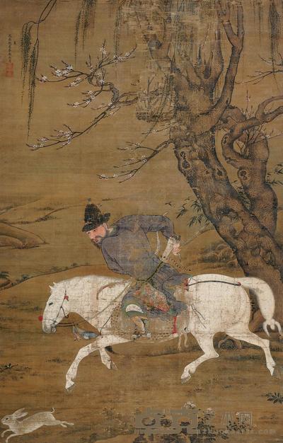 胡聪 春猎图 立轴 191×122cm