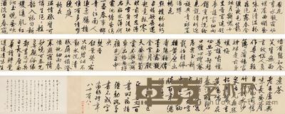 文徵明 行书七言诗卷 手卷 46×1030cm
