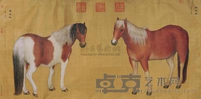 张为邦 乾隆御骑图 镜心 136×270cm
