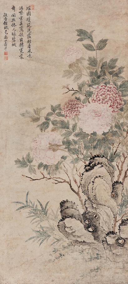 恽寿平 （款） 牡丹 立轴
