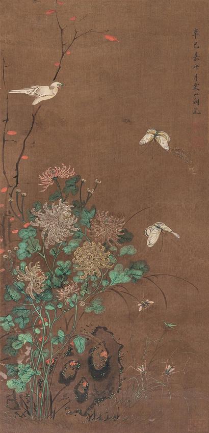阙岚 花蝶图 立轴