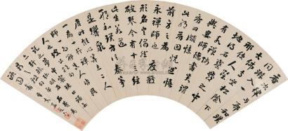 刘墉（古） 1791年作 行书事略 扇面
