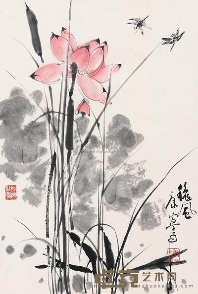 康宁 秋风图 立轴 61×41cm