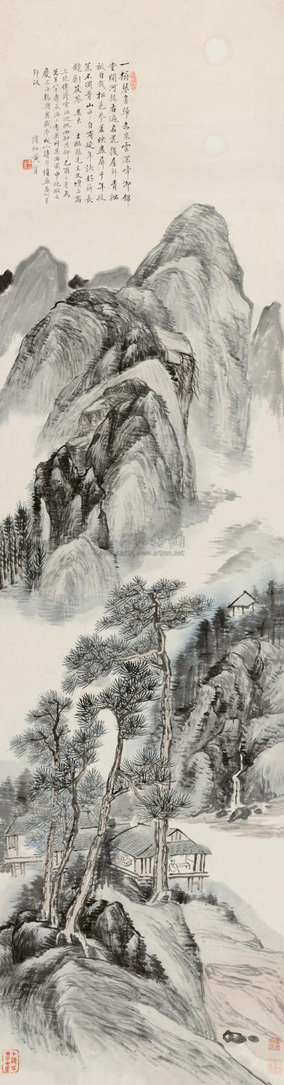 黄宾虹 1909年作 松壑幽居图 立轴