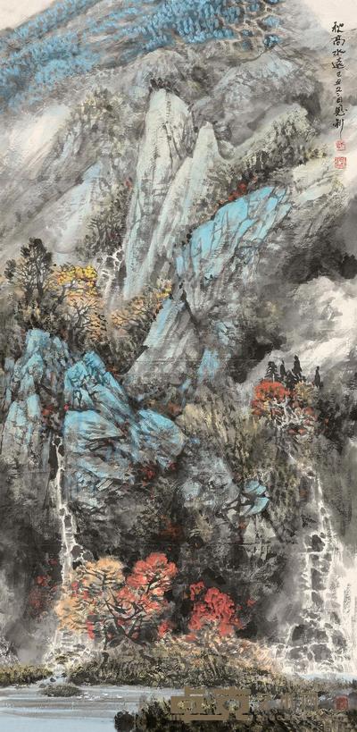 师恩钊 2009年作 秋高水远 镜心 136×68cm