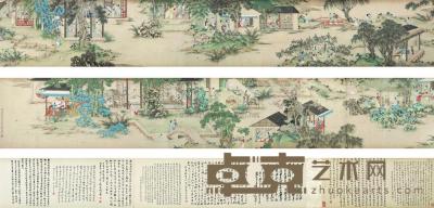 顾洛 1820年作 蚕织图卷 手卷 画心37×525cm；题跋37×317cm