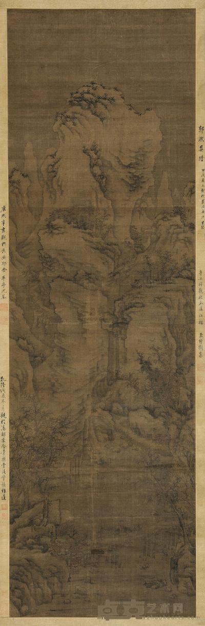 郭熙 (传) 雪霁诗意图 立轴 164×49cm