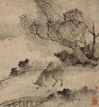 佚名 风雨暮归 立轴
