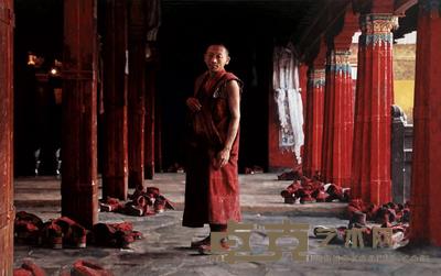 余含兮 2010年作 阵阵经声自佛廊飘过 145×225cm