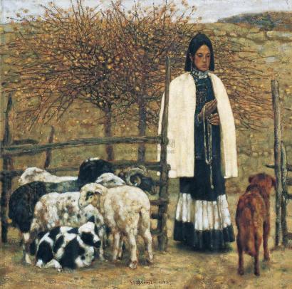 程丛林 1992年作 牧羊女