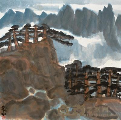 林风眠 黄山松云图 镜心 69.3×68.7cm