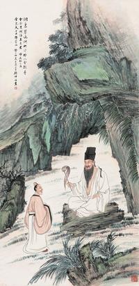 顾坤伯 1953年作 寻隐图 立轴