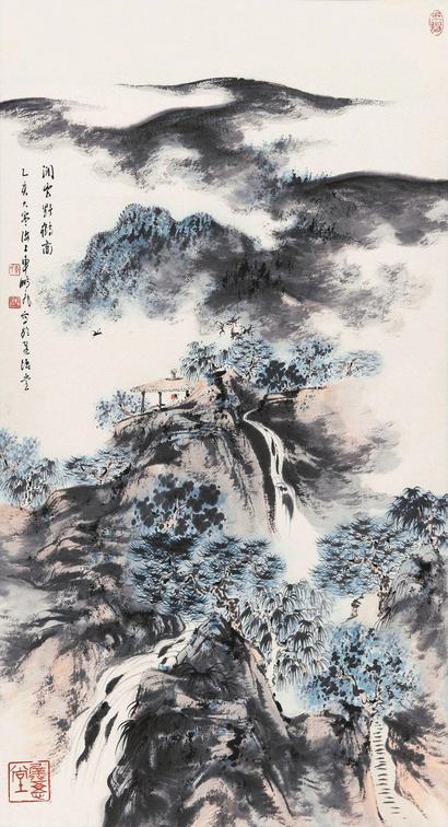 车鹏飞 1995年作 闲云野鹤图 立轴