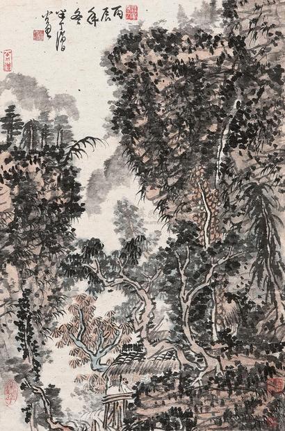 黄秋园 1976年作 立轴